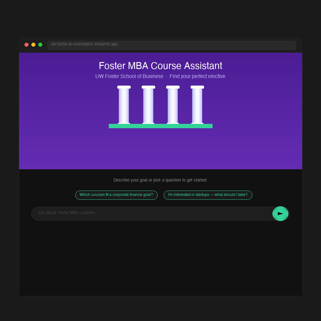 Foster MBA Course Assistant